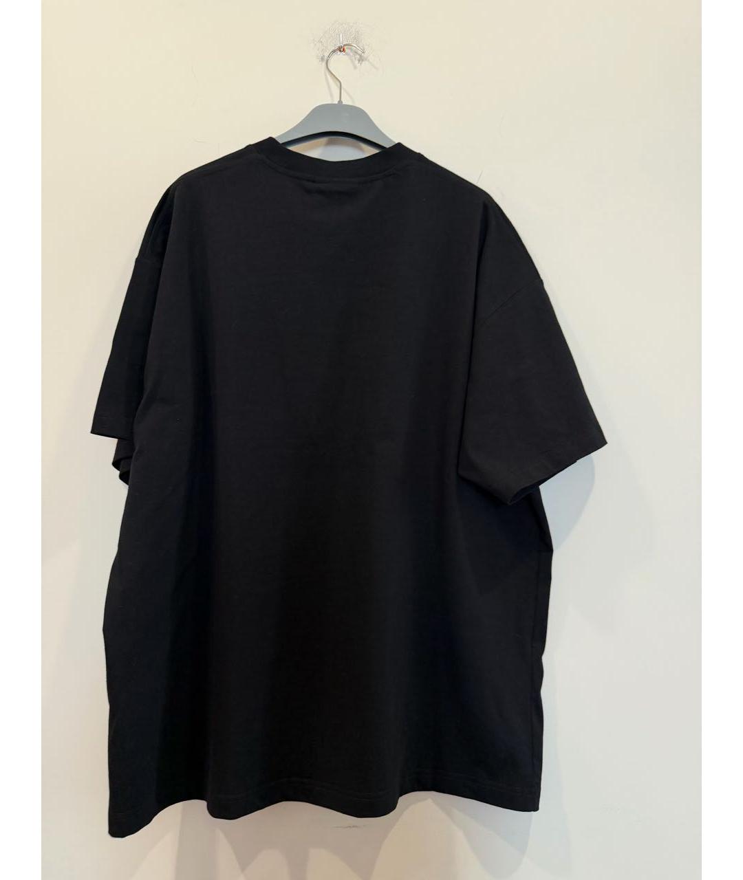 VETEMENTS Черная хлопковая футболка, фото 2