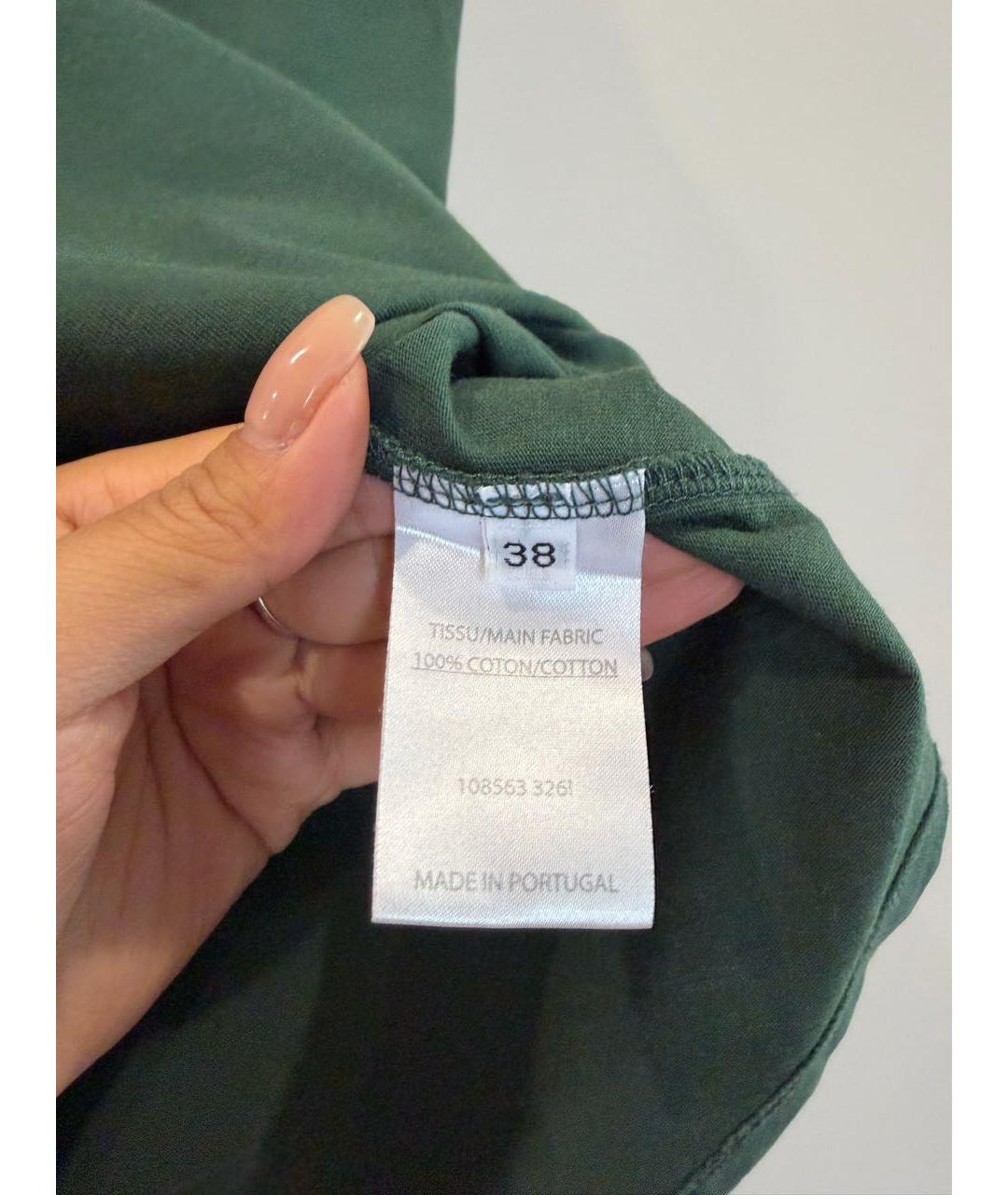BALMAIN Зеленая хлопковая майка, фото 4