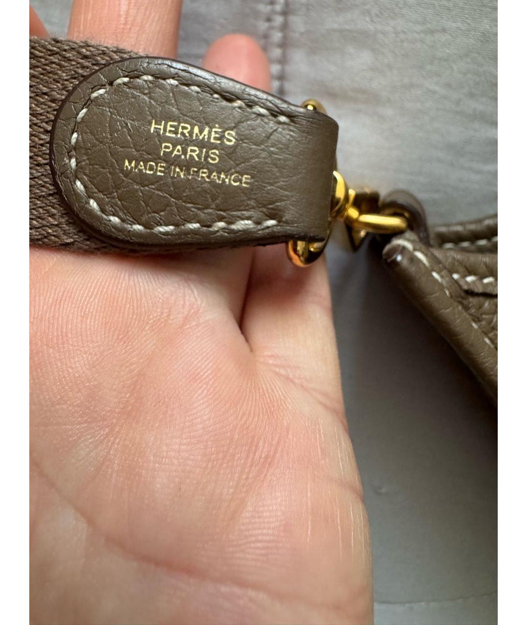 HERMES Коричневая кожаная сумка через плечо, фото 4