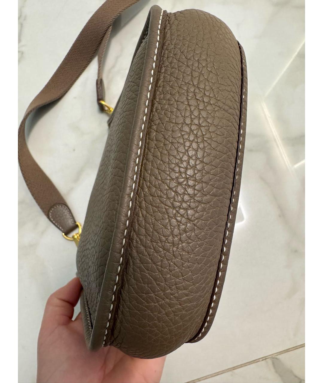 HERMES Коричневая кожаная сумка через плечо, фото 3
