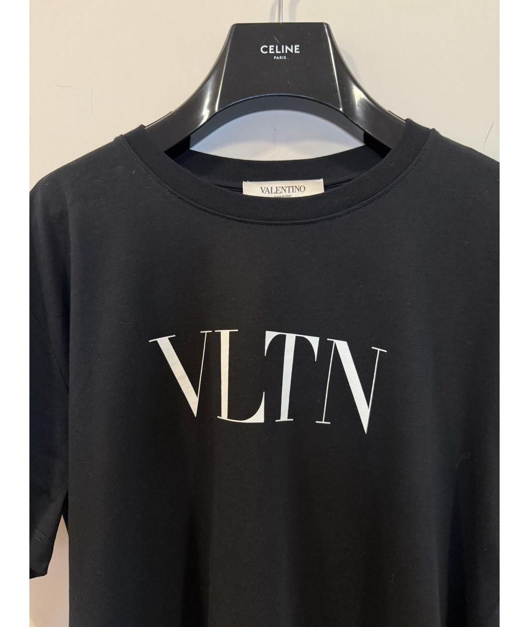 VALENTINO Черная хлопковая футболка, фото 3