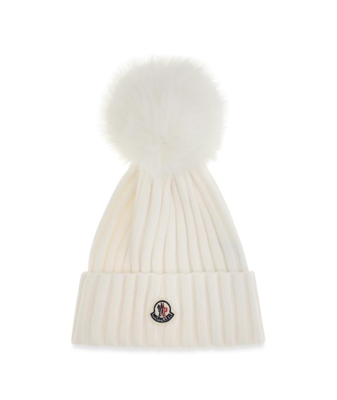 MONCLER Бежевая шерстяная шапка, фото 1