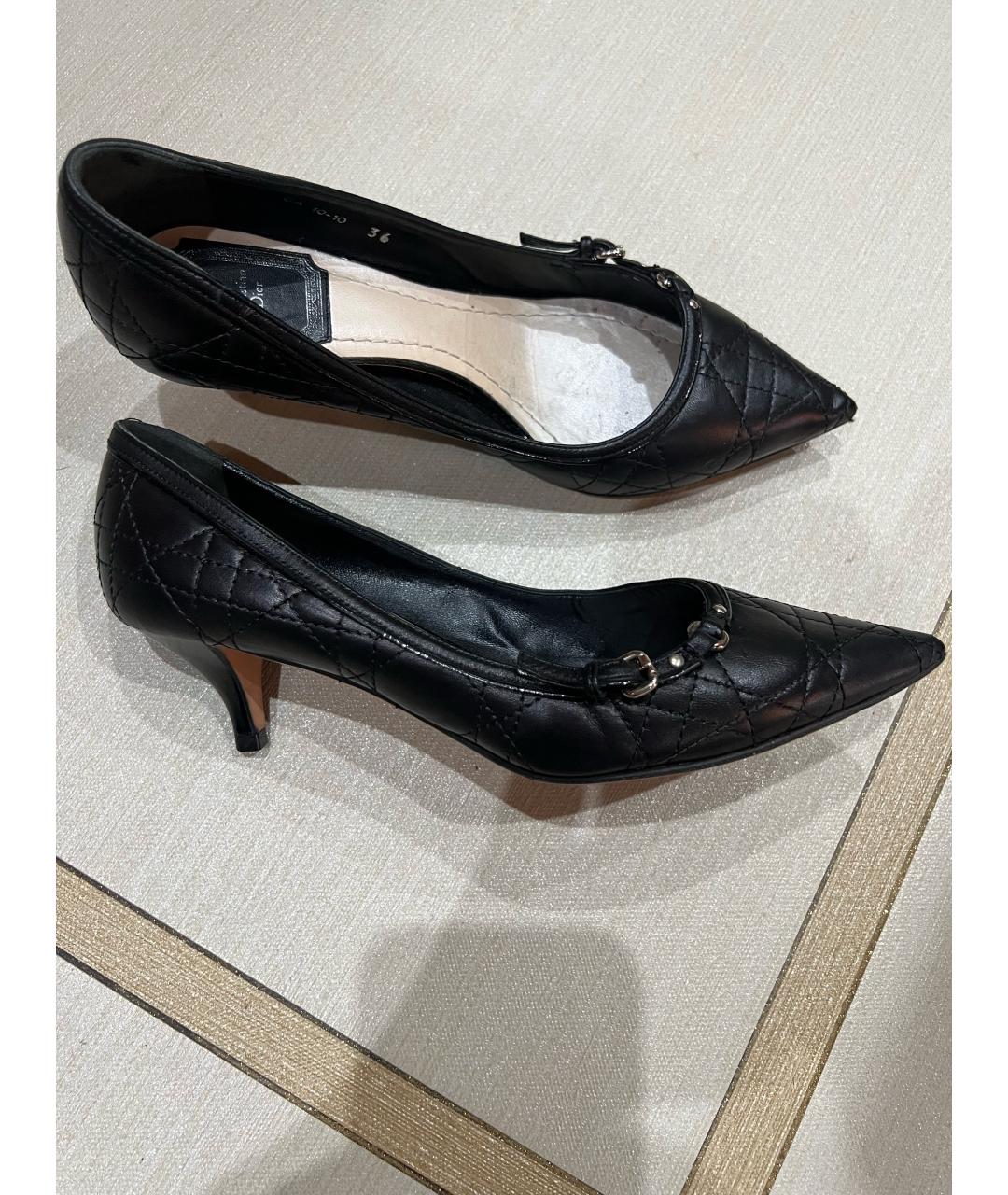 CHRISTIAN DIOR Черные кожаные туфли, фото 7