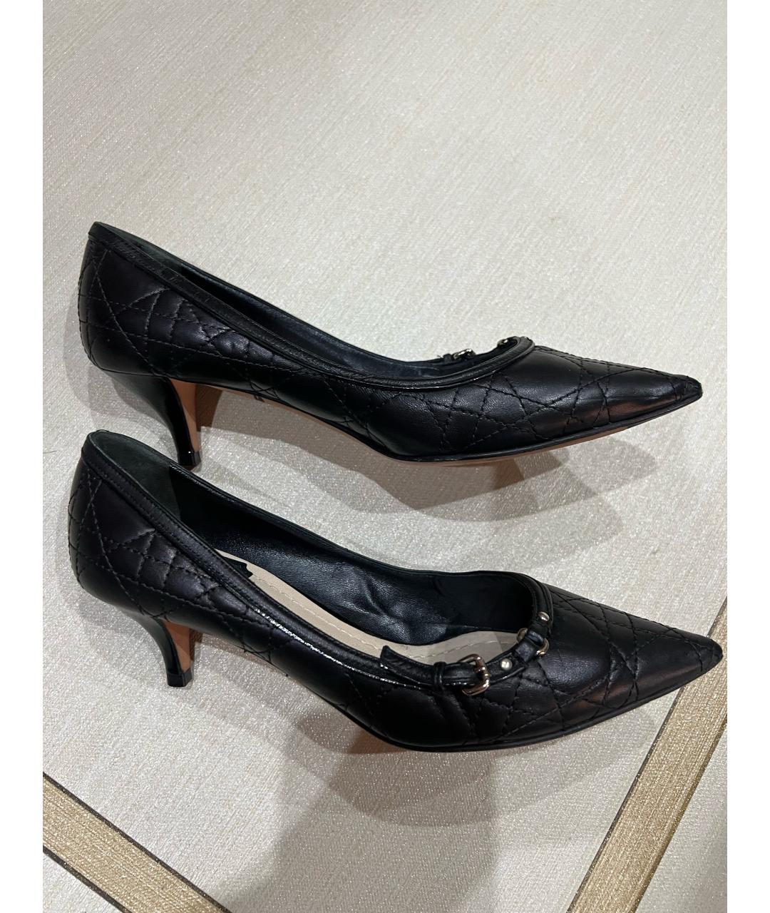 CHRISTIAN DIOR Черные кожаные туфли, фото 8