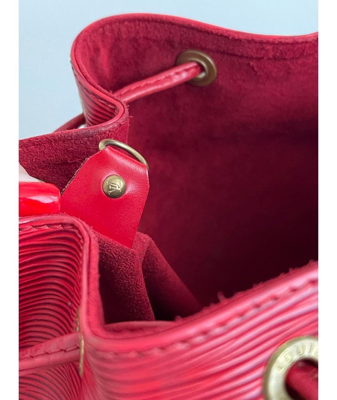 LOUIS VUITTON Красная кожаная сумка через плечо, фото 8