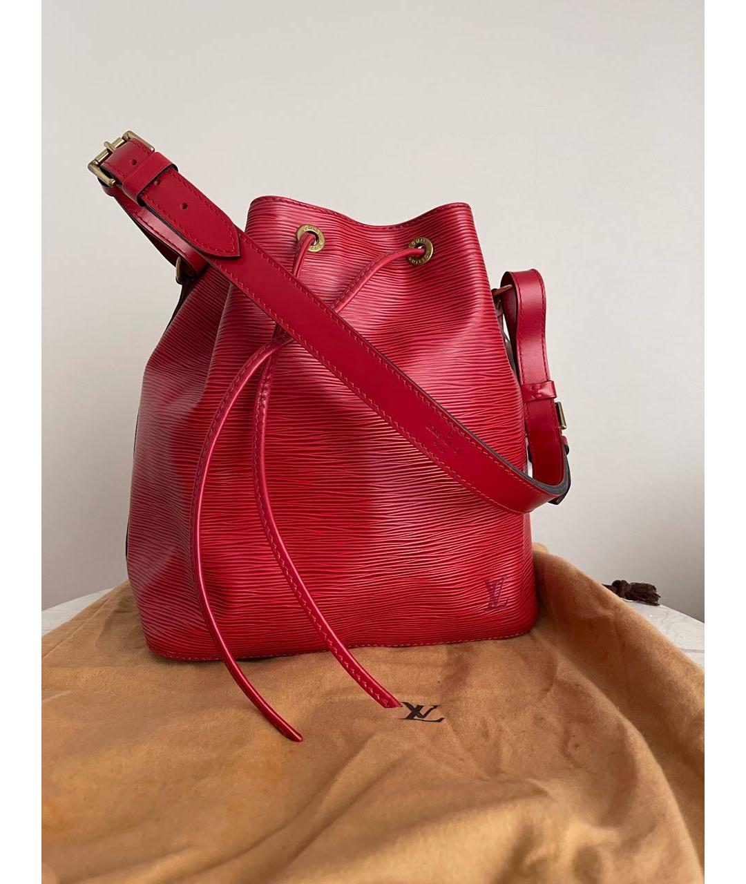 LOUIS VUITTON Красная кожаная сумка через плечо, фото 2