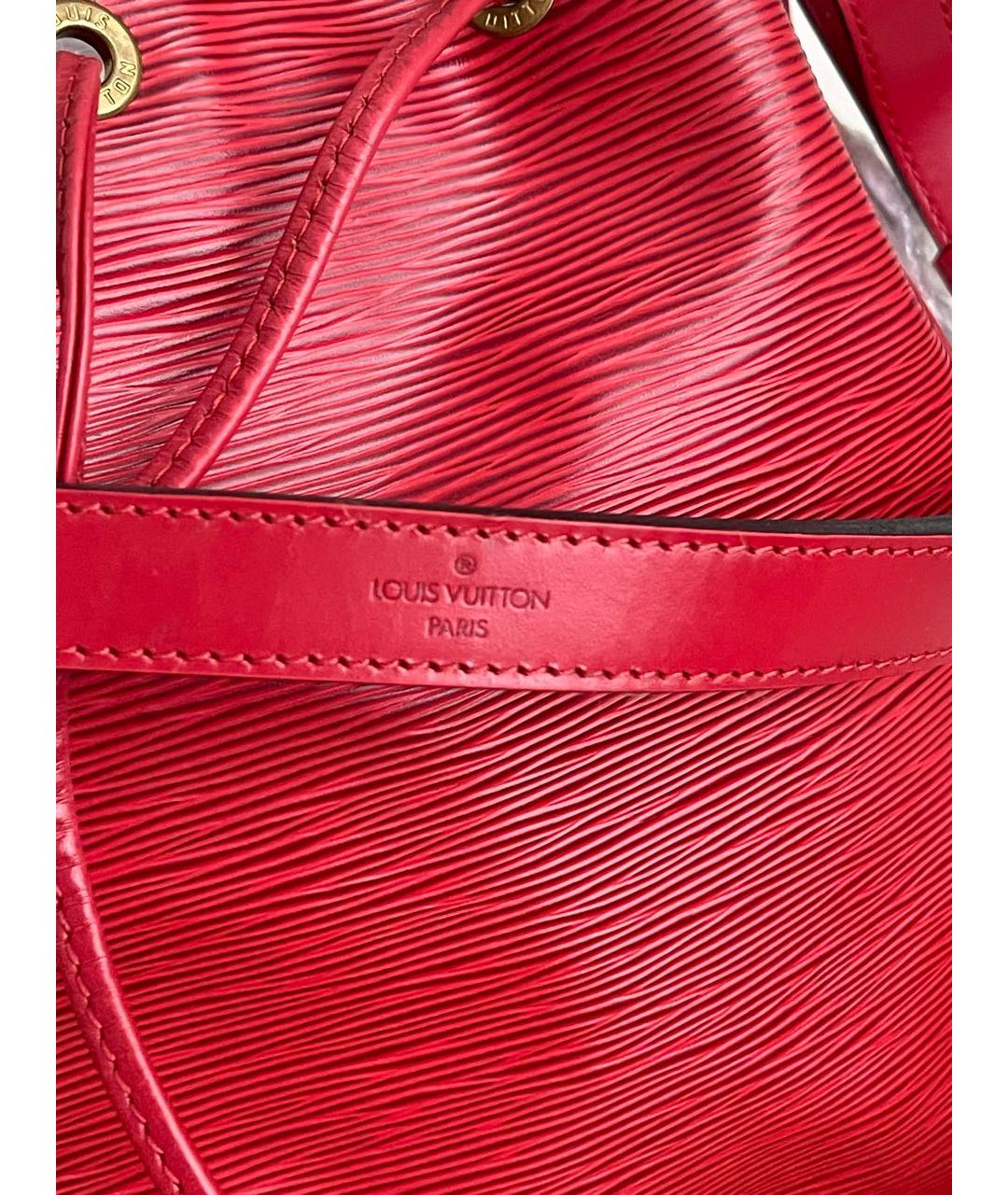 LOUIS VUITTON Красная кожаная сумка через плечо, фото 3