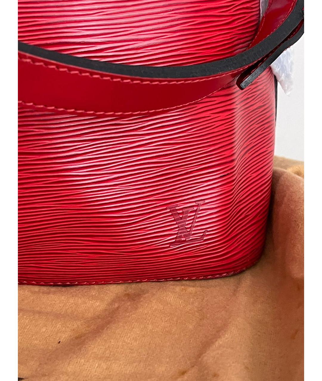 LOUIS VUITTON Красная кожаная сумка через плечо, фото 4
