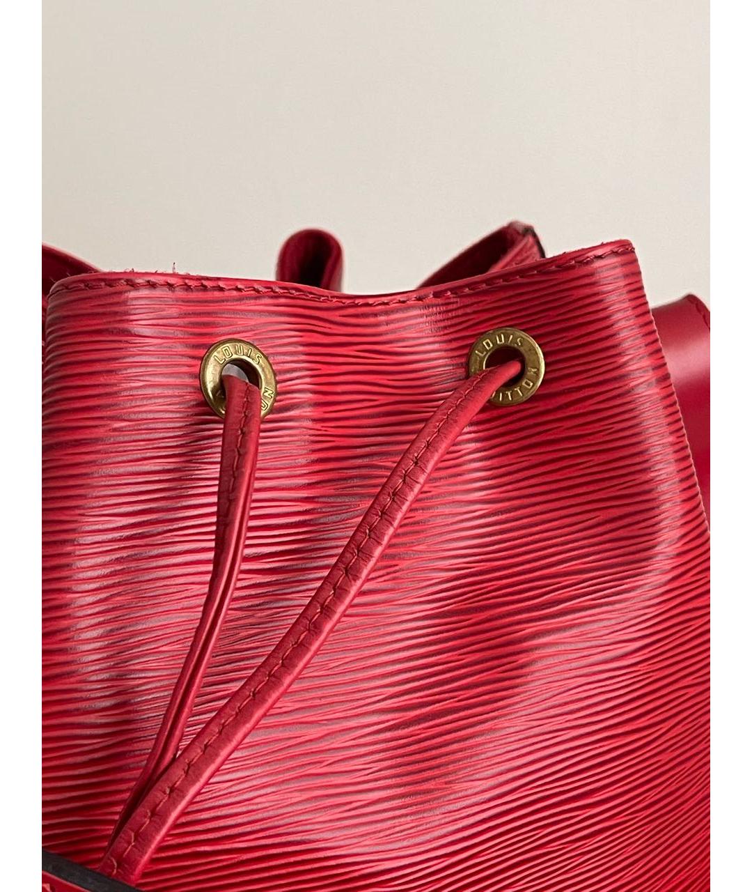LOUIS VUITTON Красная кожаная сумка через плечо, фото 5