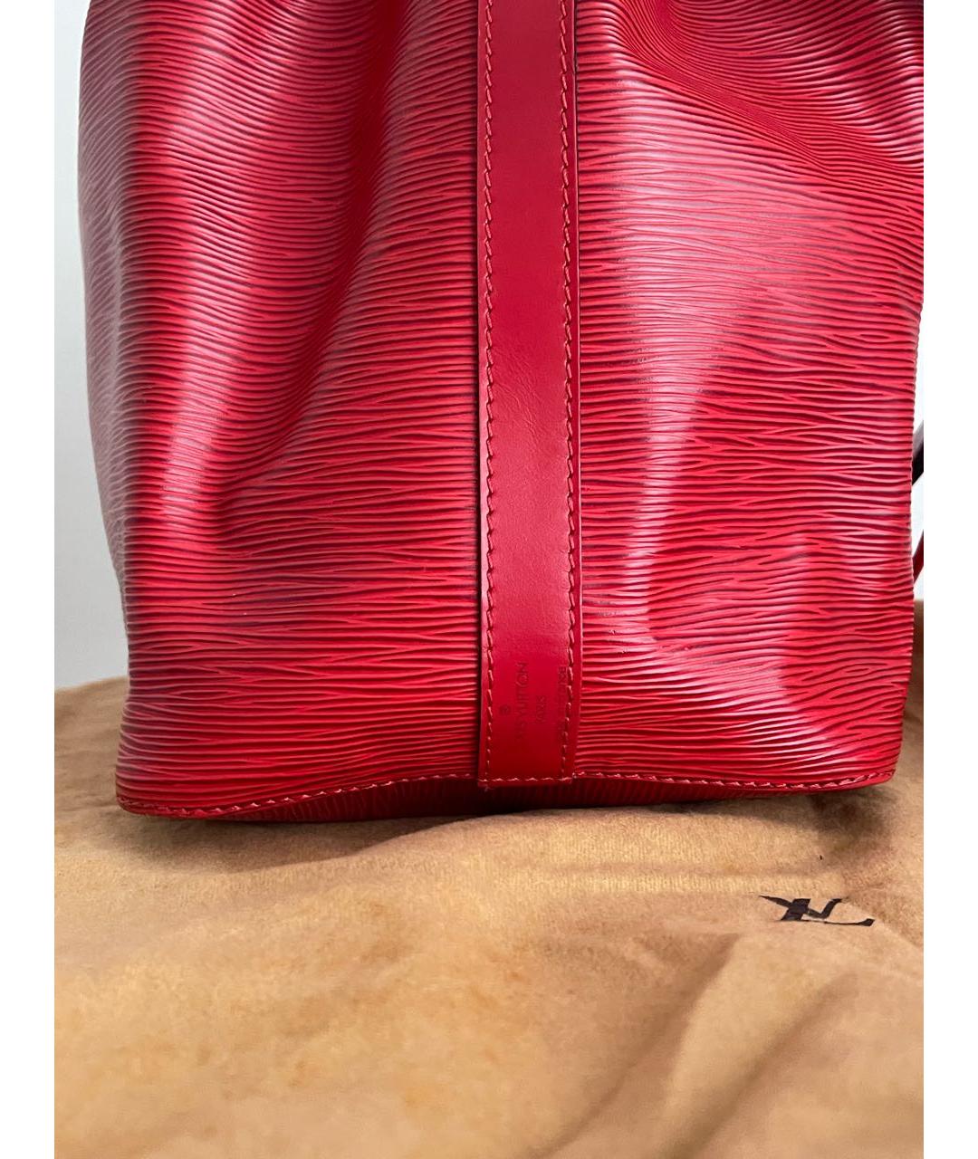 LOUIS VUITTON Красная кожаная сумка через плечо, фото 7