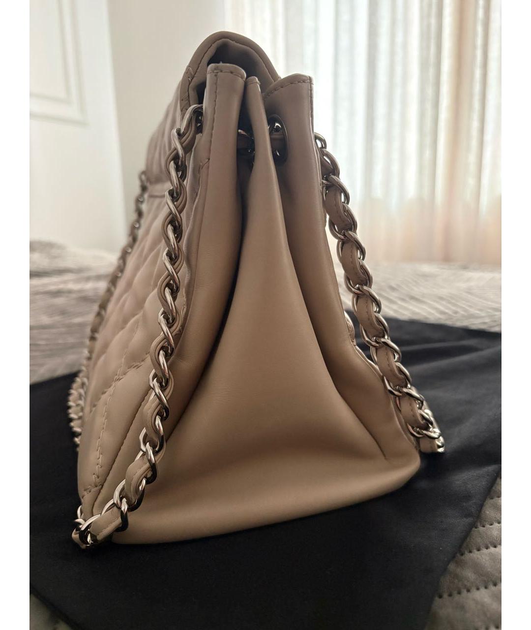 CHANEL Бежевая кожаная сумка тоут, фото 2