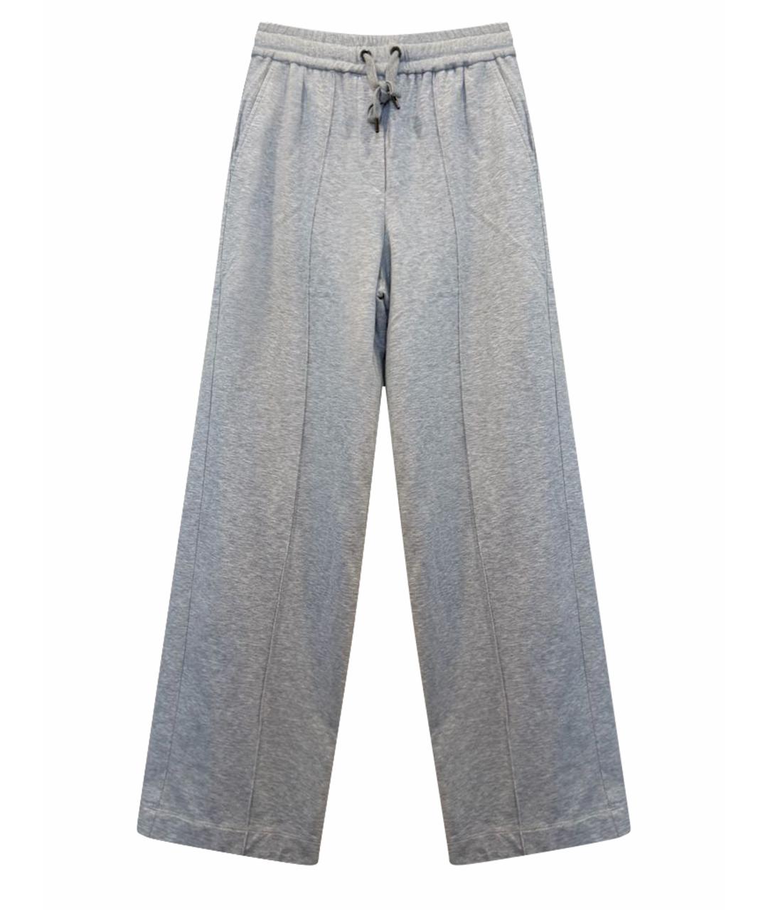 BRUNELLO CUCINELLI Серые хлопковые спортивные брюки и шорты, фото 1