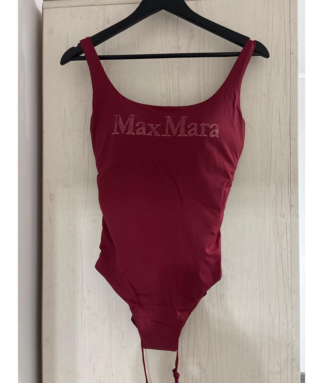 MAX MARA Бордовый полиамидовый купальник, фото 6