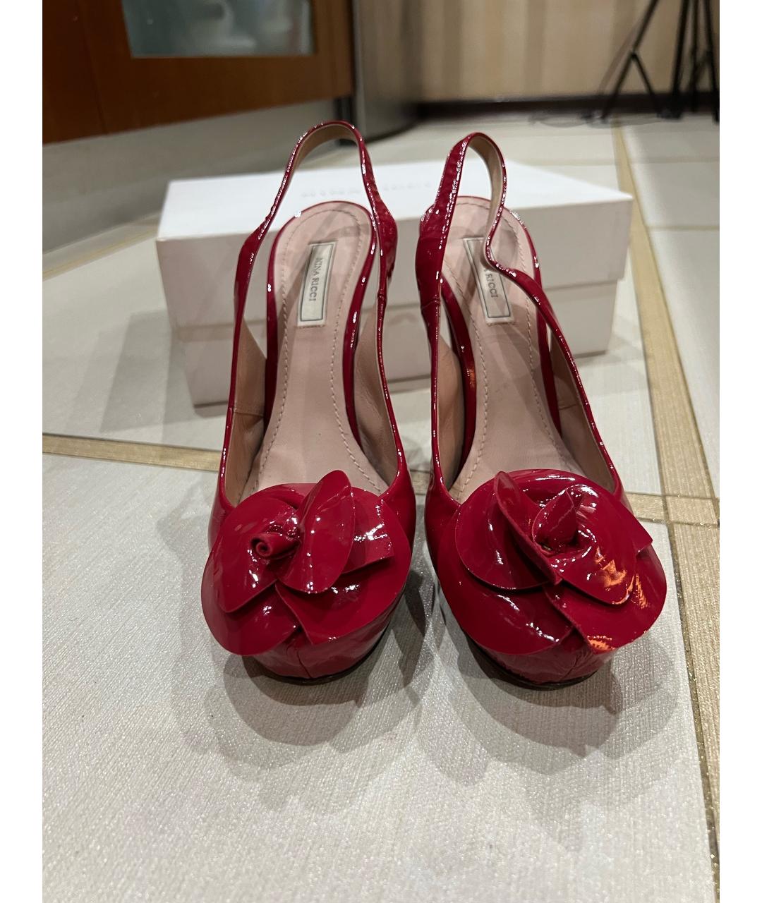 NINA RICCI Красные туфли из лакированной кожи, фото 4