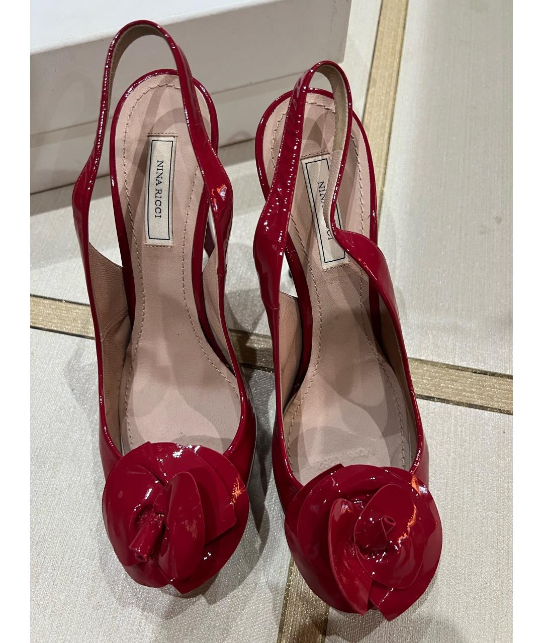 NINA RICCI Красные туфли из лакированной кожи, фото 2