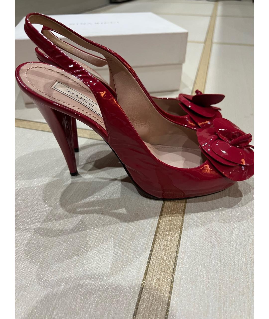 NINA RICCI Красные туфли из лакированной кожи, фото 8