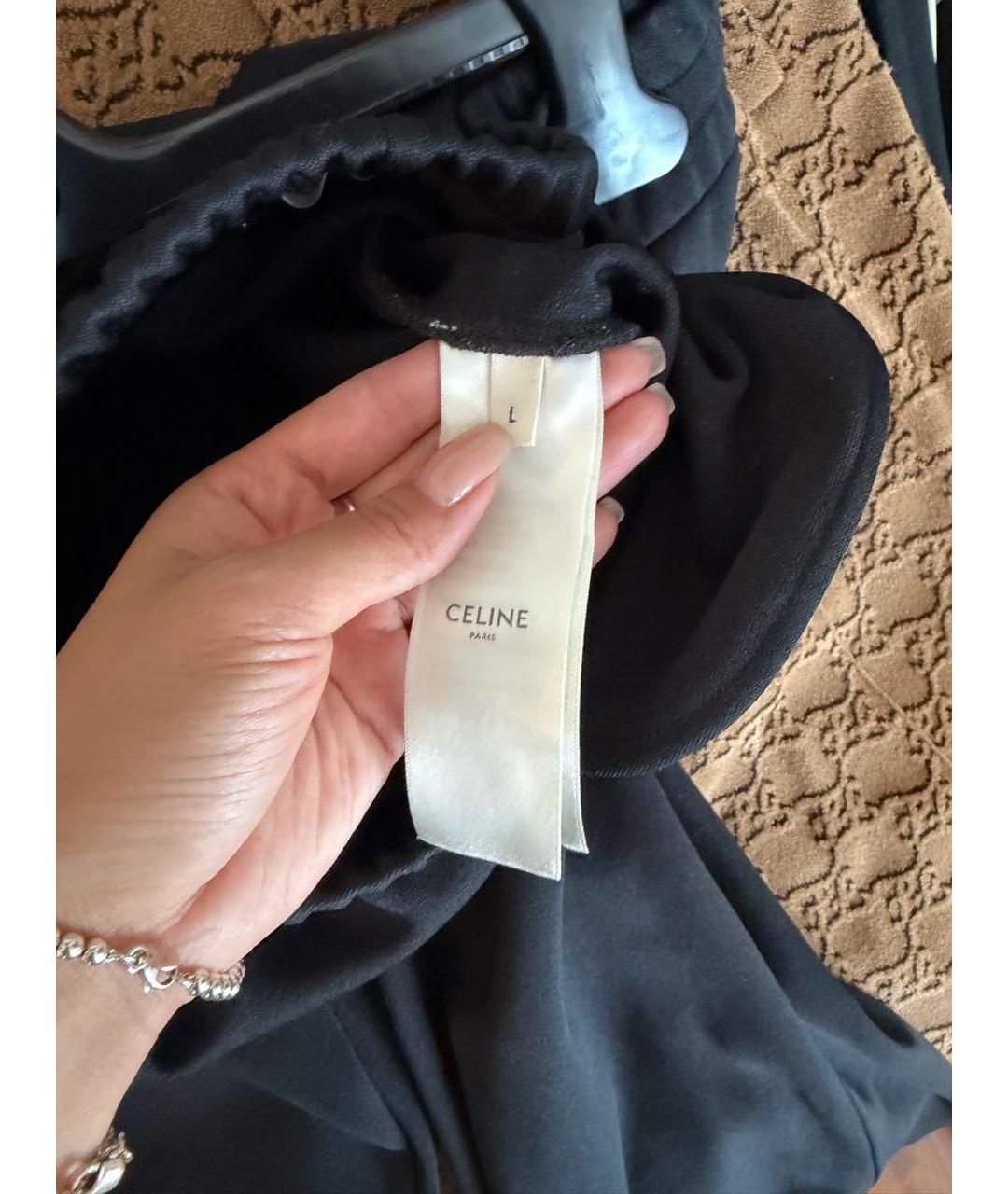 CELINE Черные хлопковые спортивные брюки и шорты, фото 5