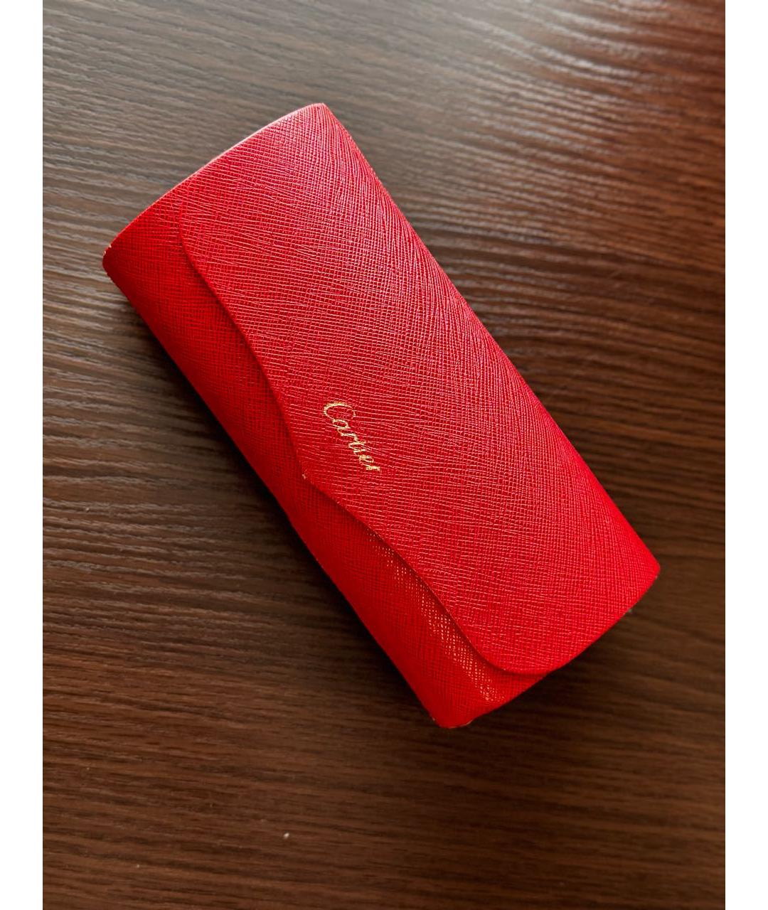 CARTIER Бежевые металлические солнцезащитные очки, фото 4