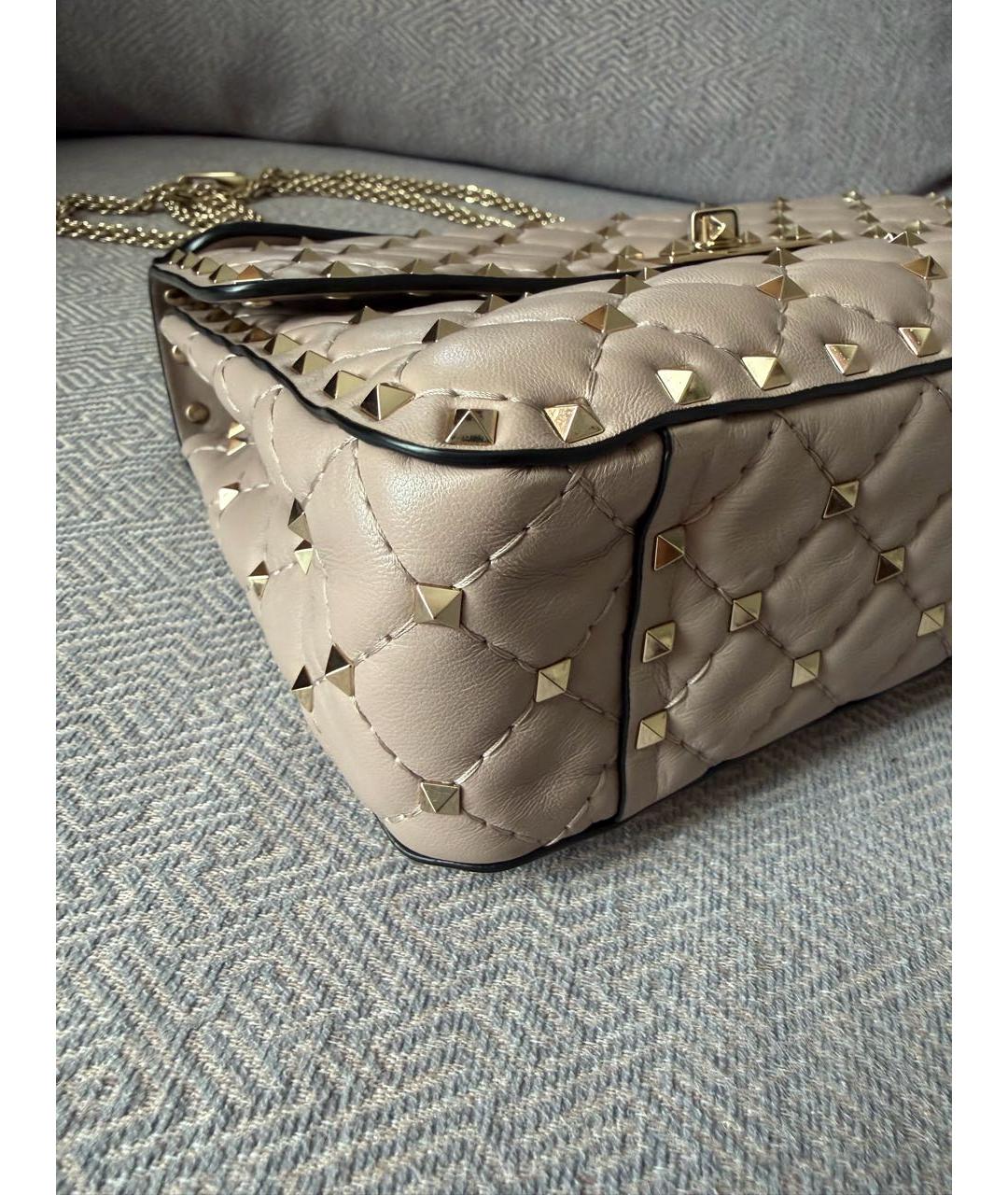 VALENTINO Бежевая кожаная сумка через плечо, фото 2