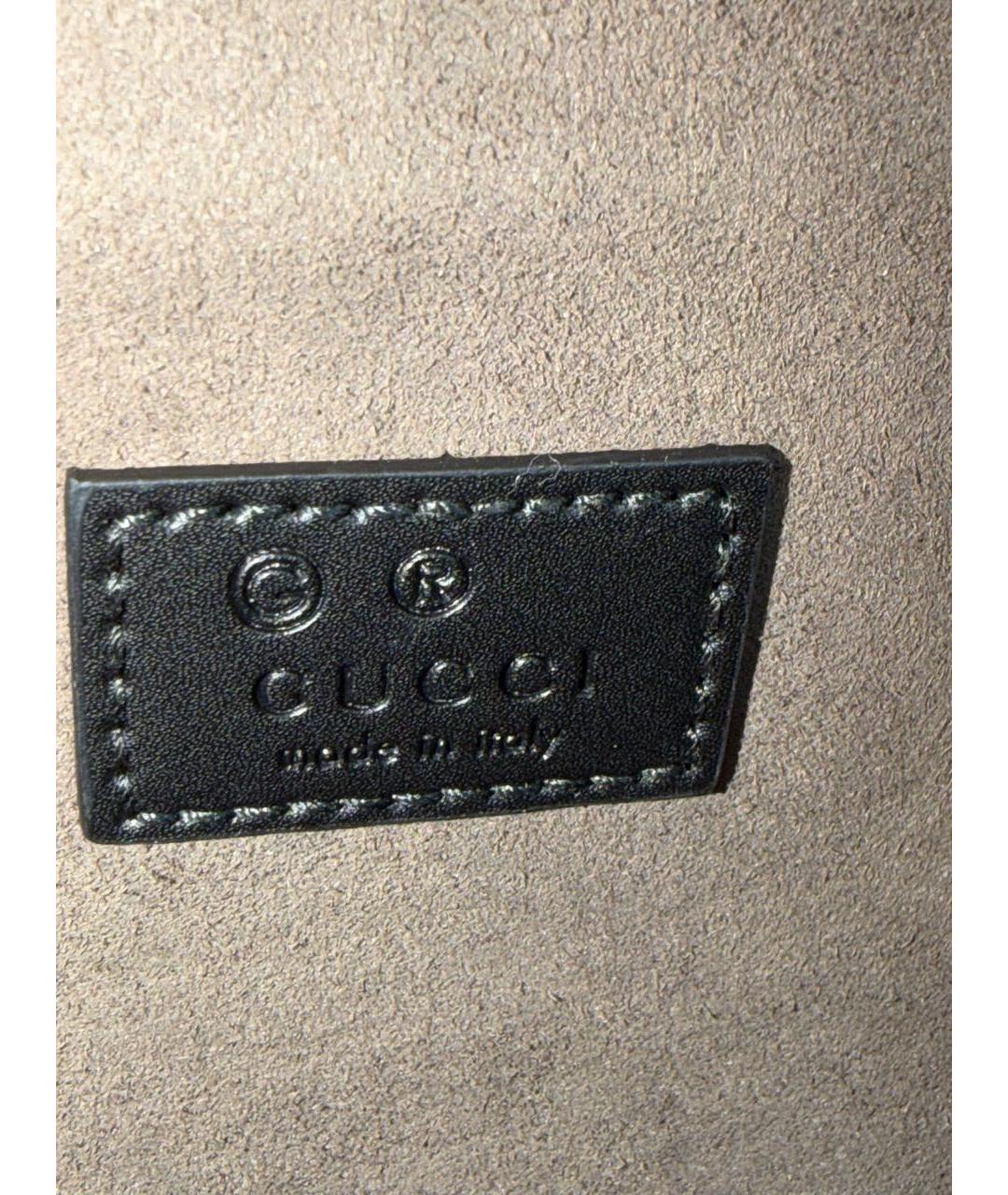 GUCCI Коричневая поясная сумка из канвы, фото 5