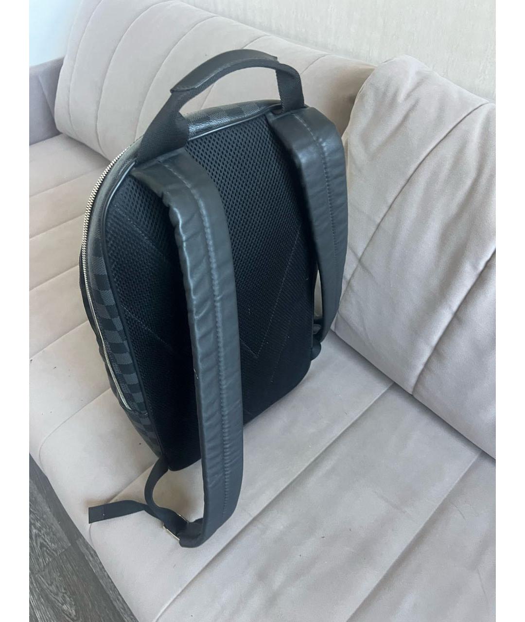 LOUIS VUITTON Черный кожаный рюкзак, фото 3
