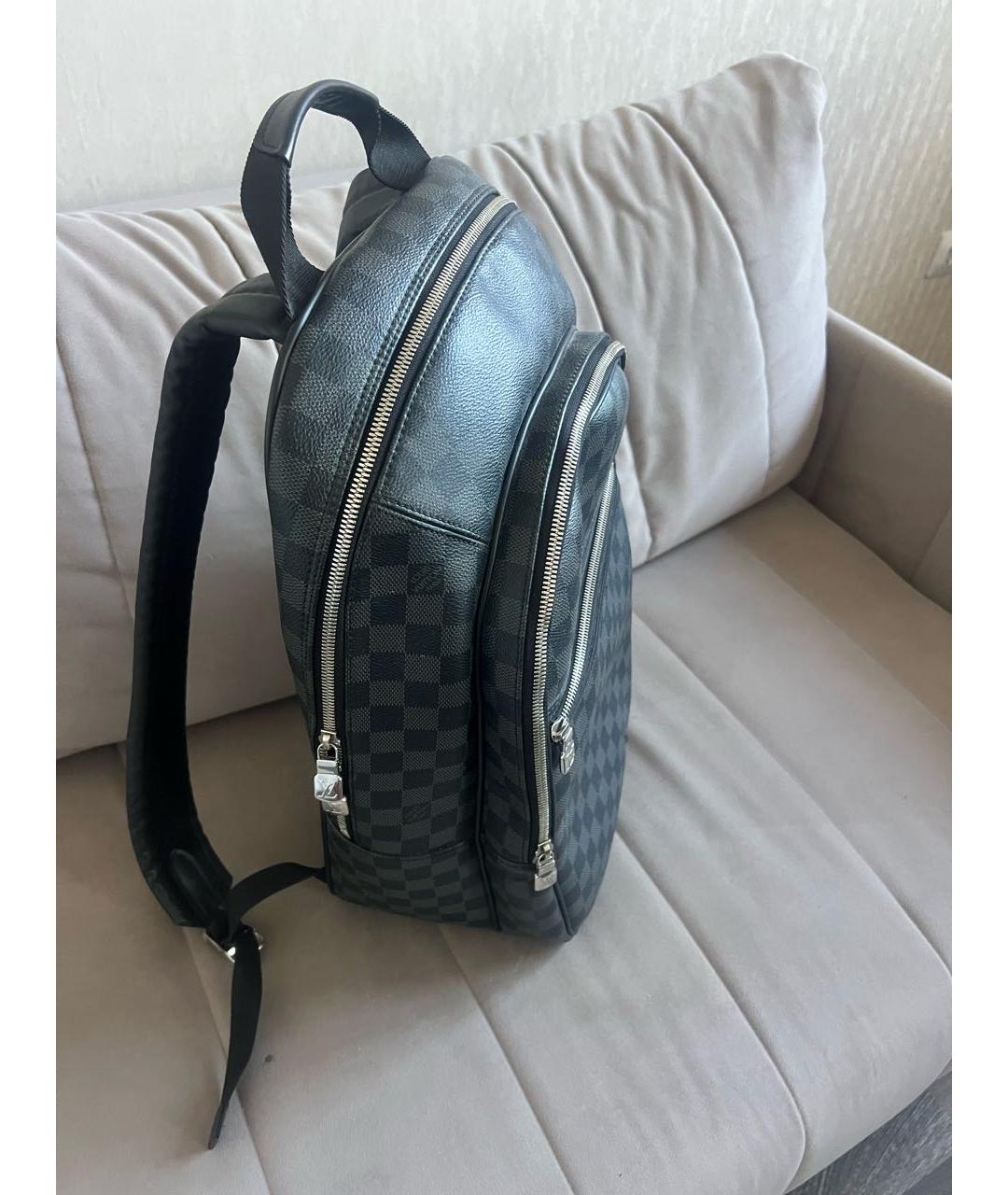 LOUIS VUITTON Черный кожаный рюкзак, фото 2