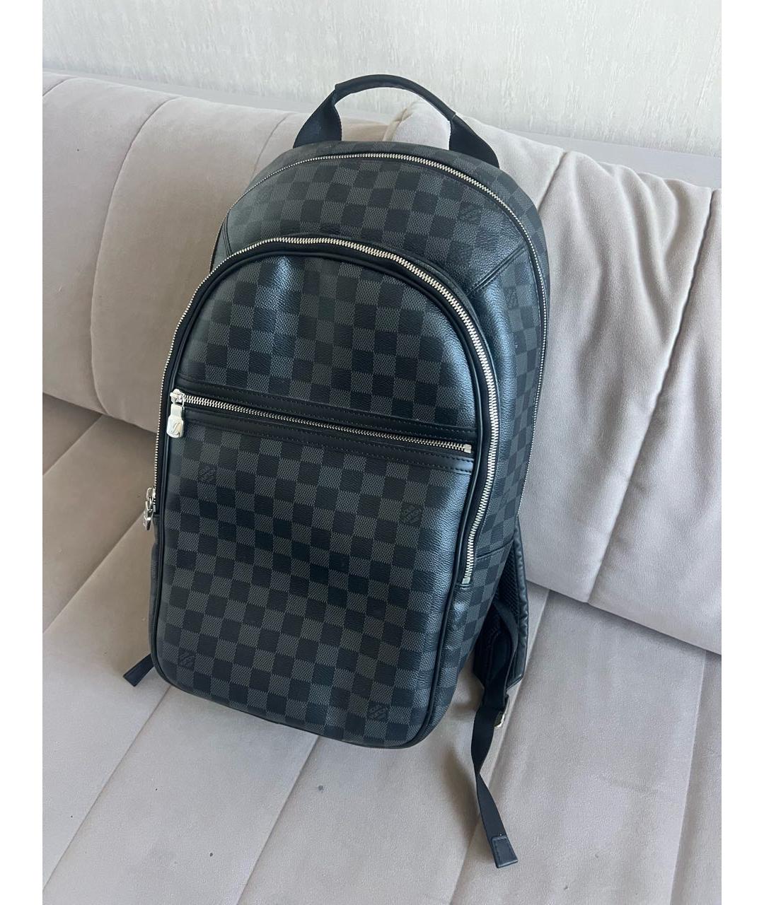 LOUIS VUITTON Черный кожаный рюкзак, фото 5
