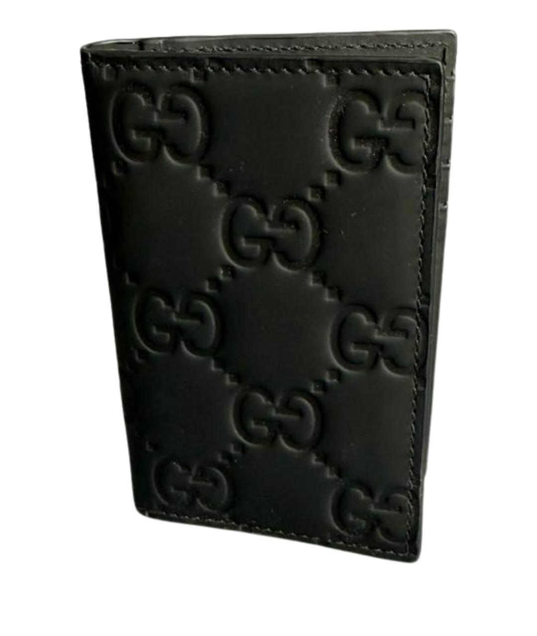 GUCCI Черный кожаный кардхолдер, фото 1