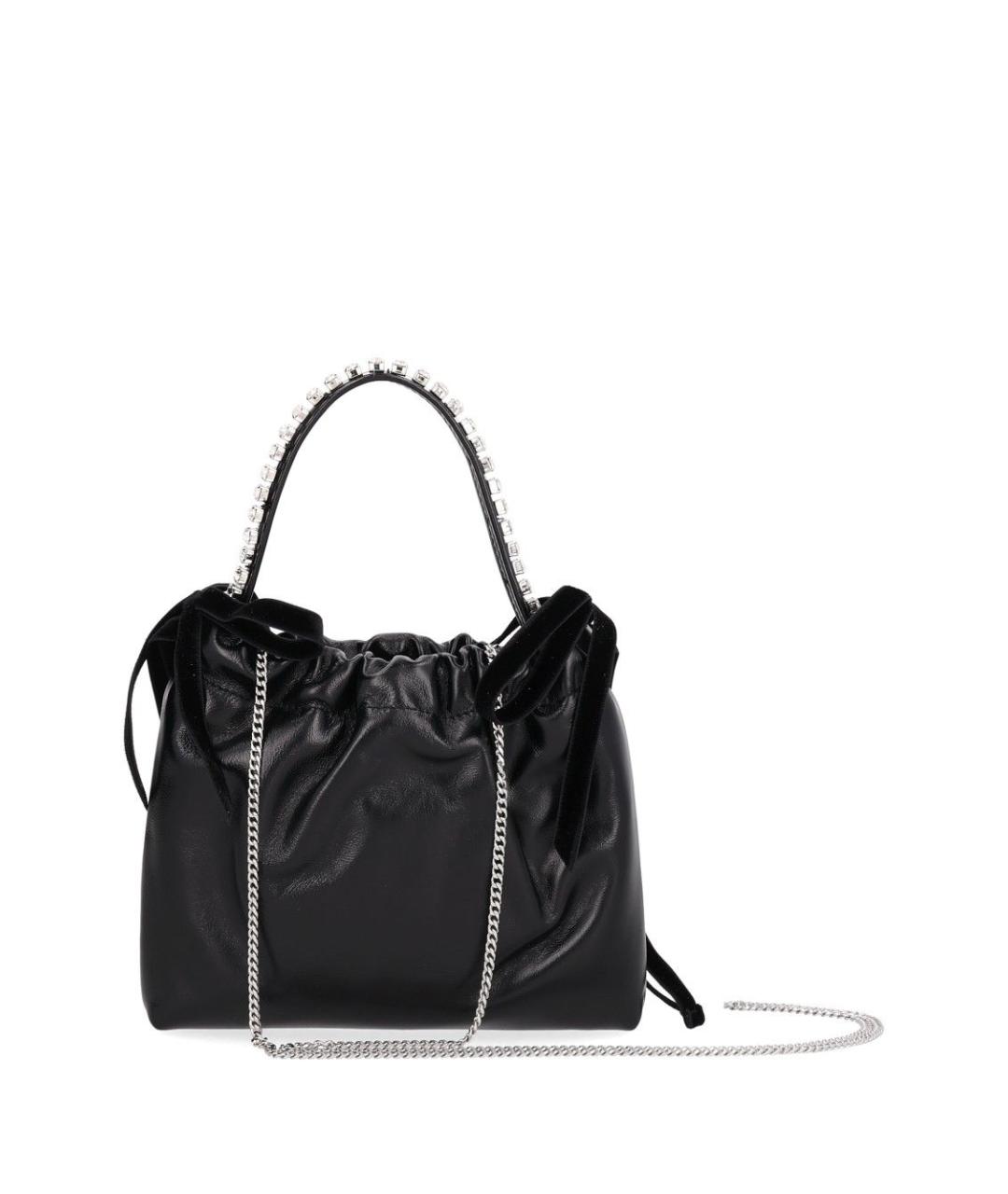 JIMMY CHOO Черная кожаная сумка через плечо, фото 3