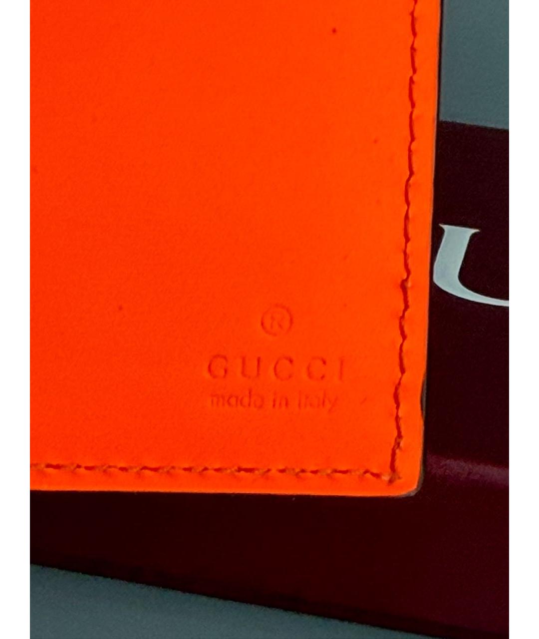 GUCCI Оранжевый кардхолдер из искусственной кожи, фото 4