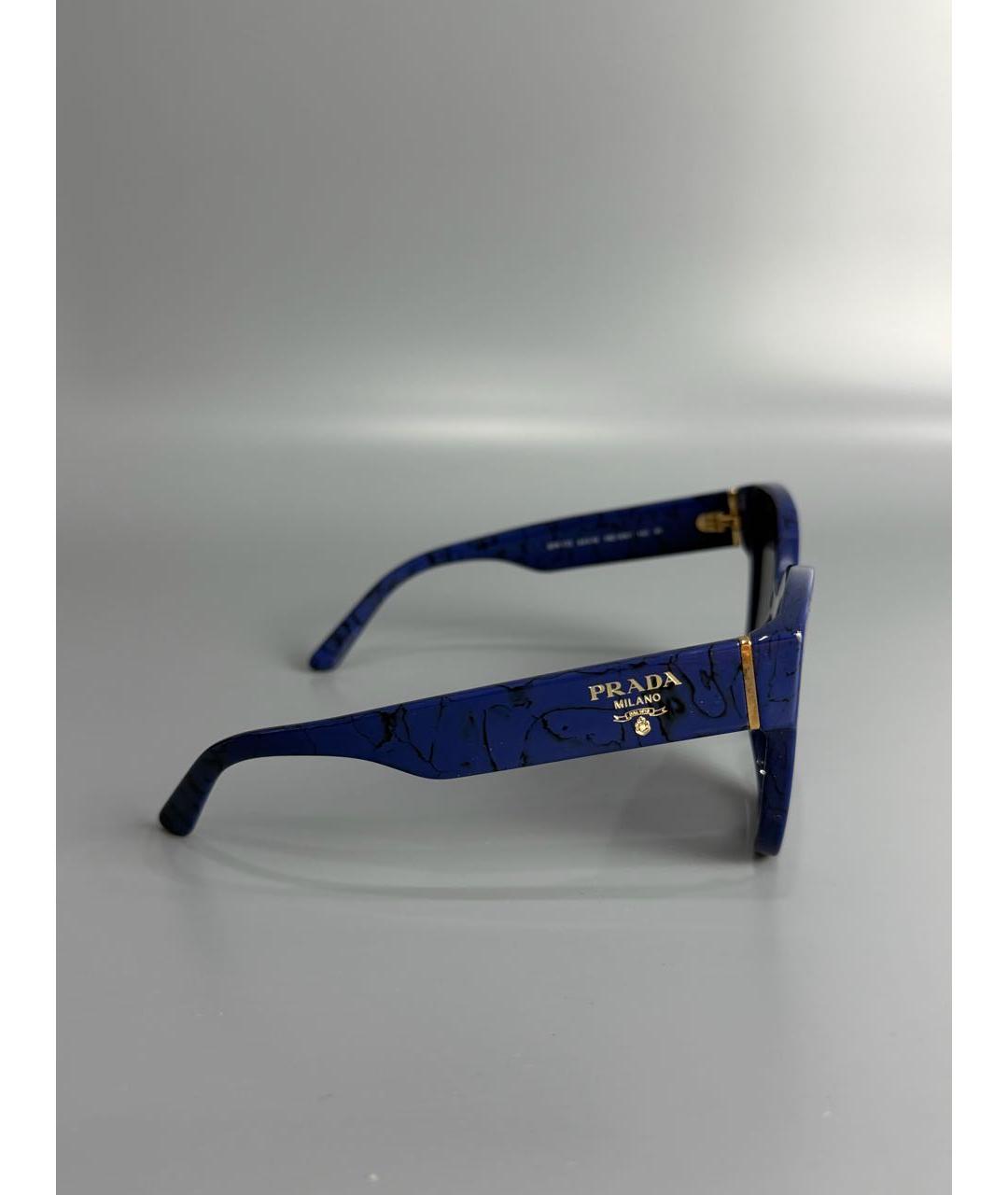 PRADA Синие пластиковые солнцезащитные очки, фото 3