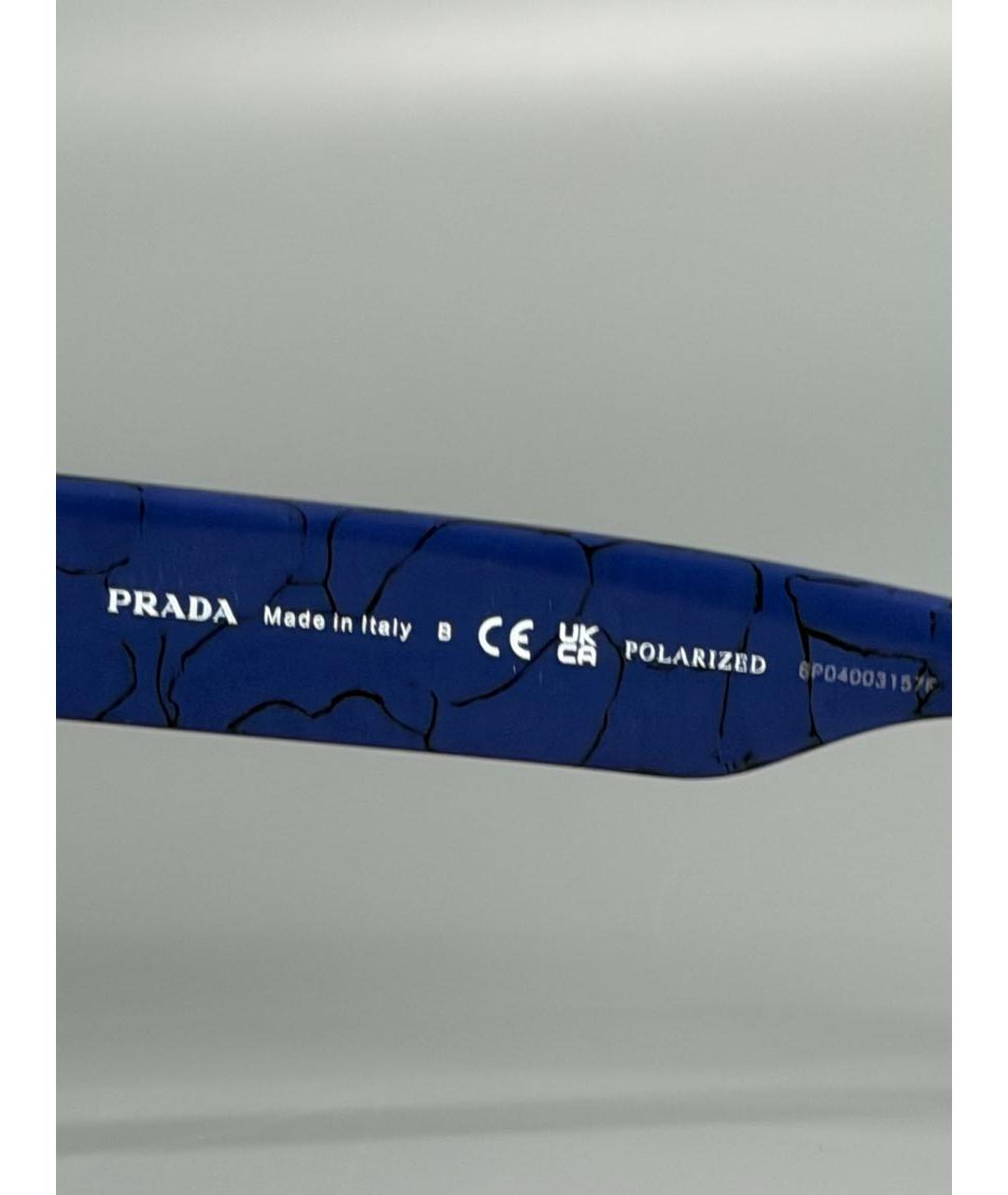 PRADA Синие пластиковые солнцезащитные очки, фото 5