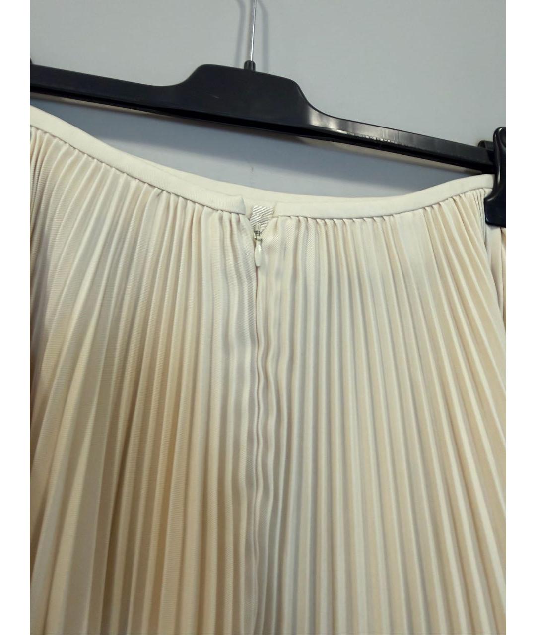 JIL SANDER Бежевая полиэстеровая юбка миди, фото 3