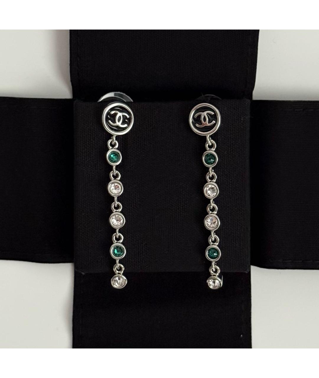 CHANEL Серебряные металлические серьги, фото 5