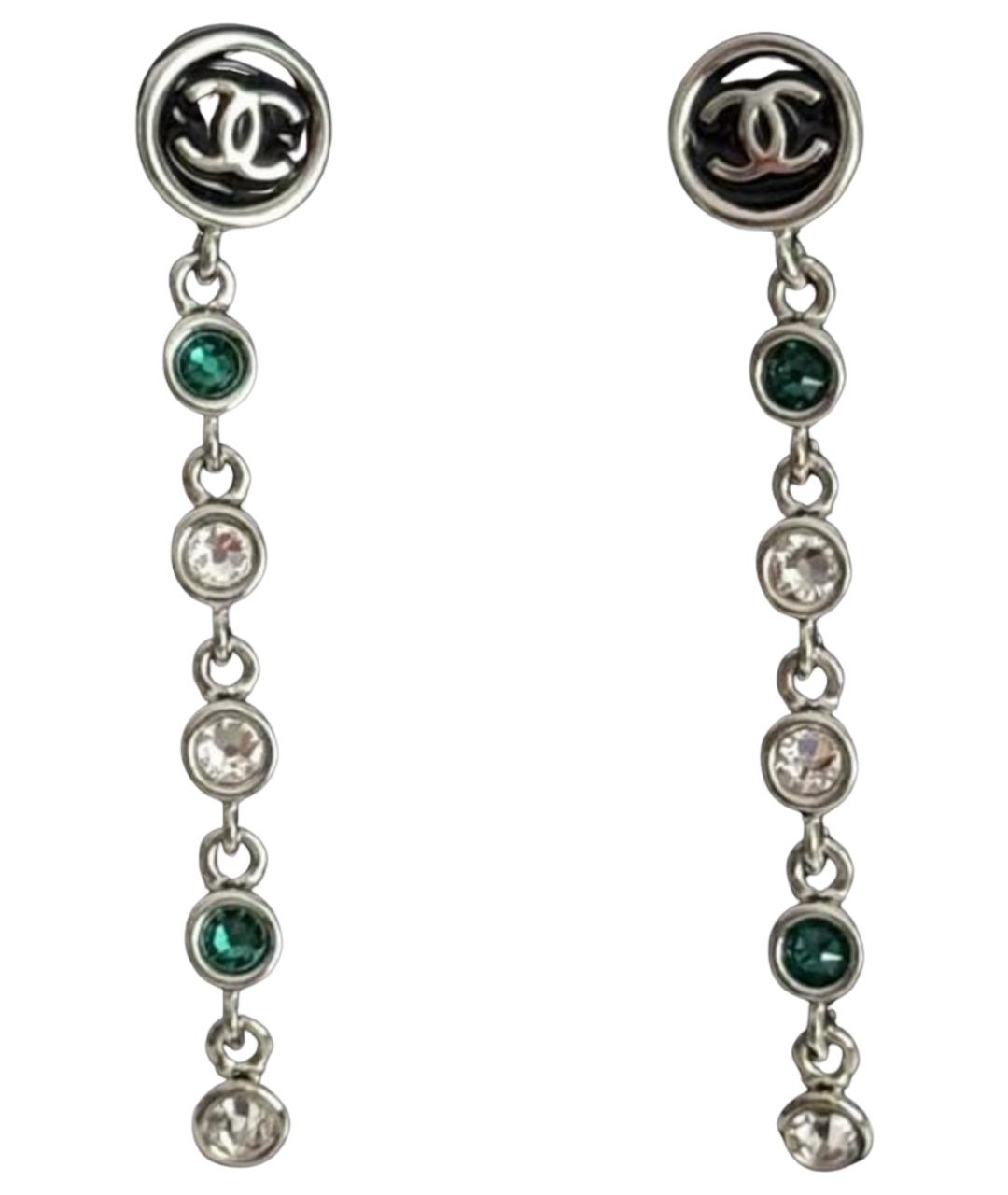 CHANEL Серебряные металлические серьги, фото 1
