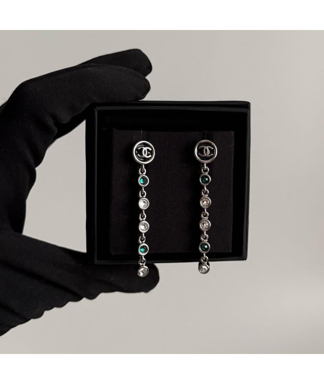 CHANEL Серебряные металлические серьги, фото 4