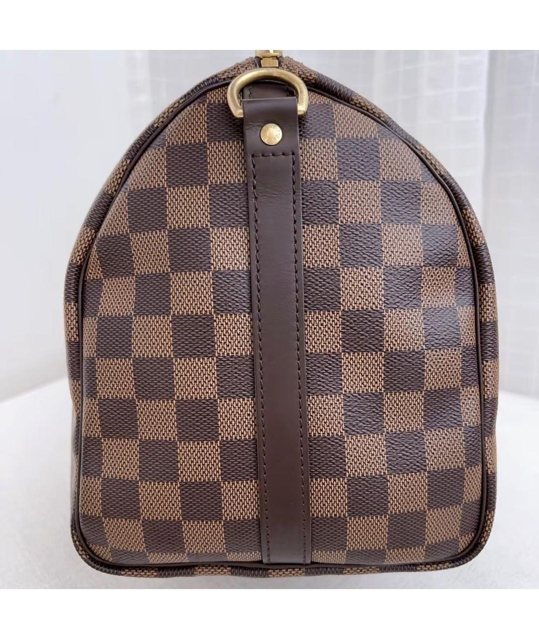 LOUIS VUITTON Коричневая кожаная сумка через плечо, фото 4