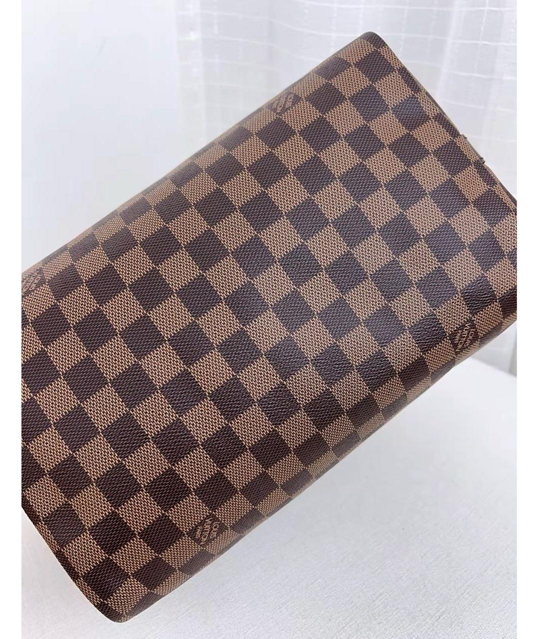 LOUIS VUITTON Коричневая кожаная сумка через плечо, фото 5