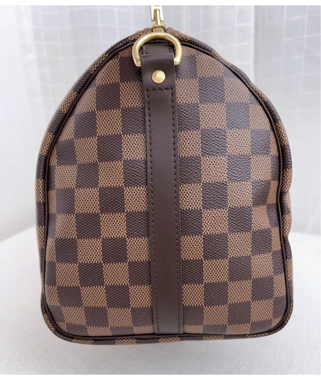 LOUIS VUITTON Коричневая кожаная сумка через плечо, фото 3