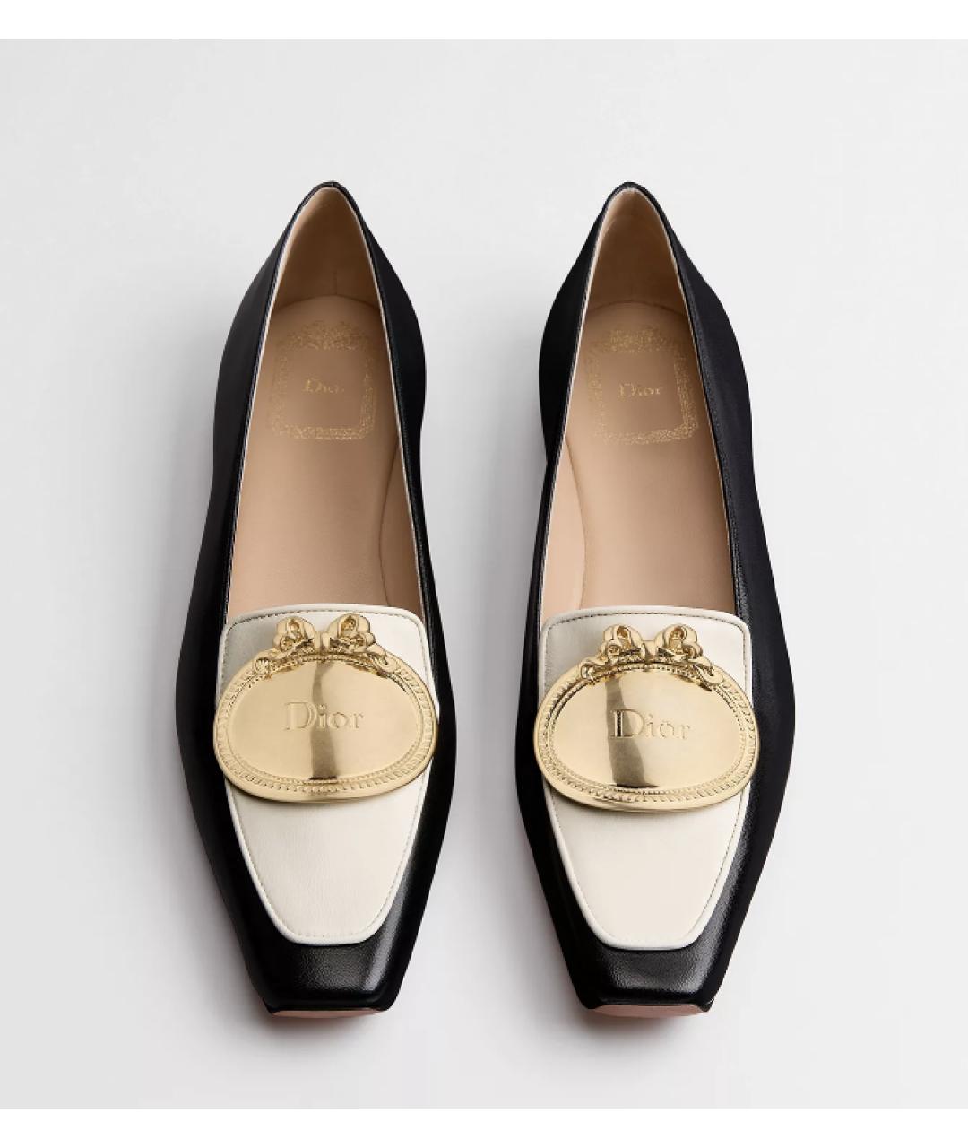 CHRISTIAN DIOR Белые кожаные мокасины, фото 4