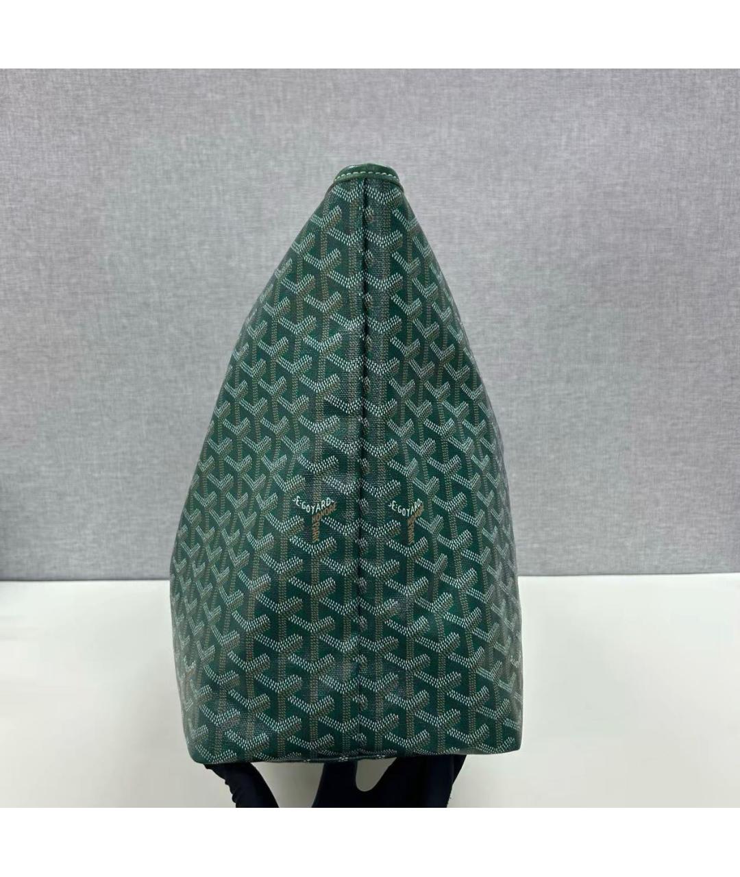 GOYARD Зеленая кожаная сумка тоут, фото 4