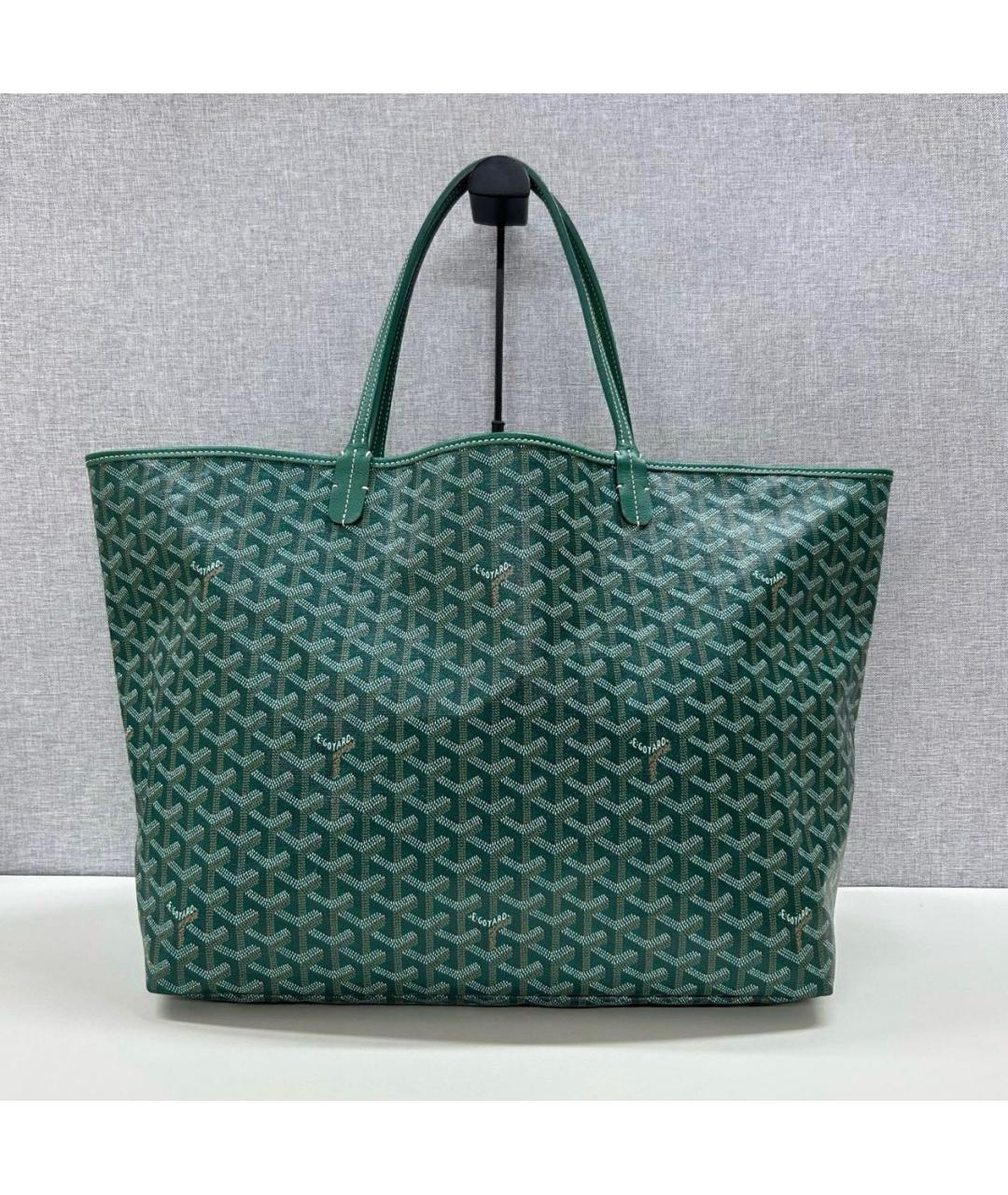 GOYARD Зеленая кожаная сумка тоут, фото 2