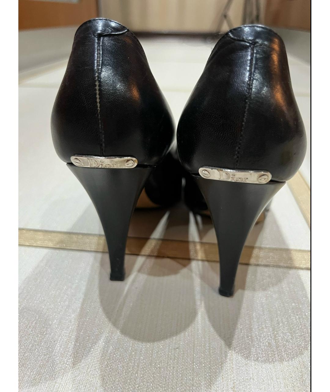 CHRISTIAN DIOR Черные кожаные туфли, фото 4