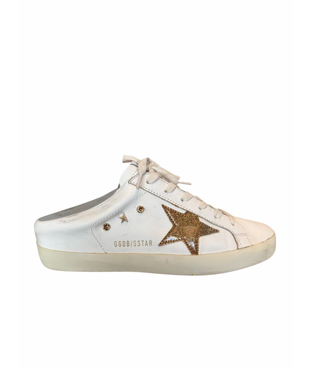 GOLDEN GOOSE Белые кожаные кеды, фото 1