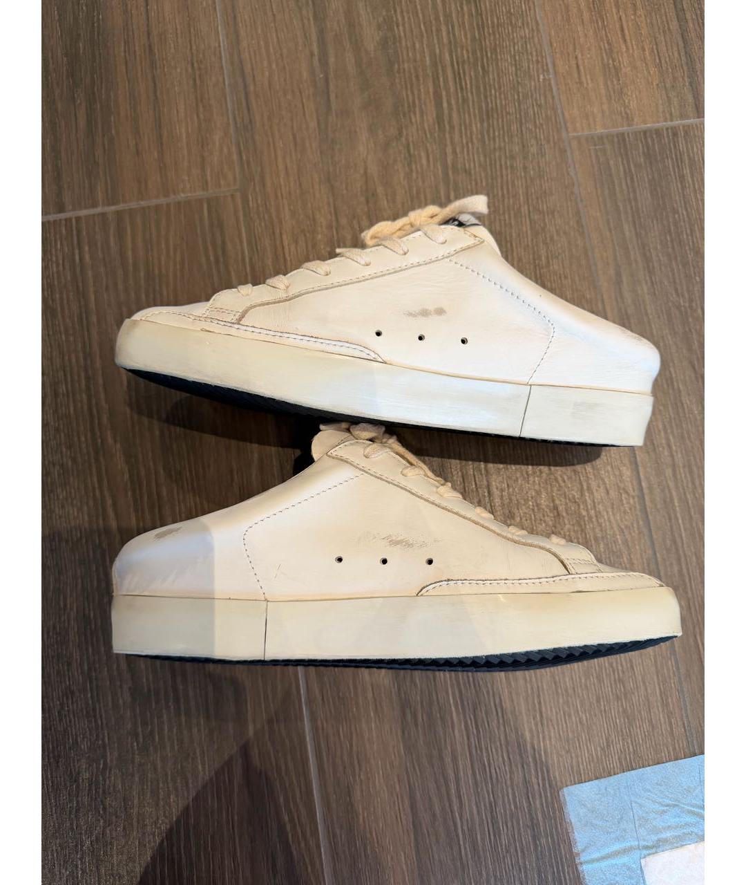 GOLDEN GOOSE Белые кожаные кеды, фото 4