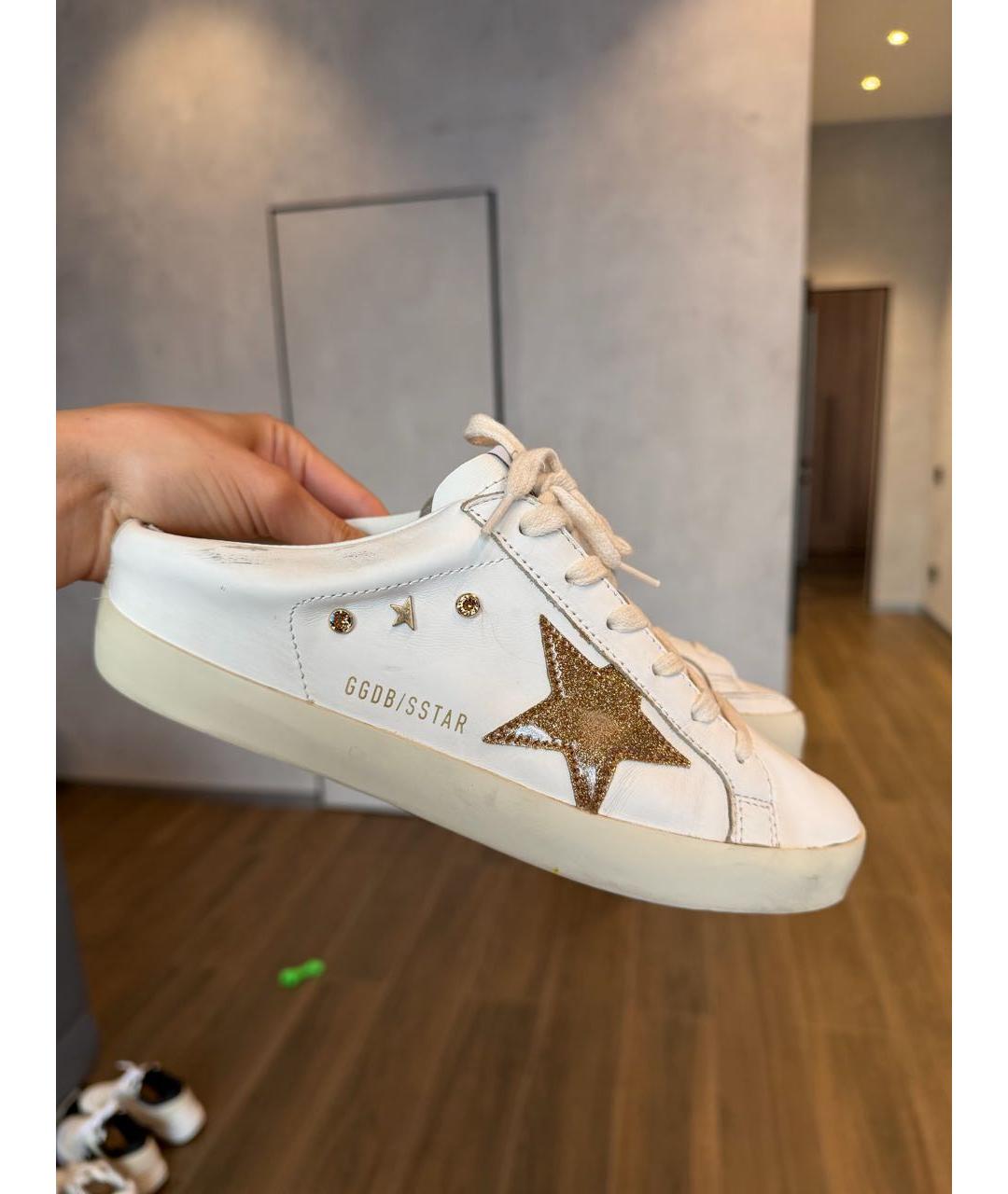GOLDEN GOOSE Белые кожаные кеды, фото 6
