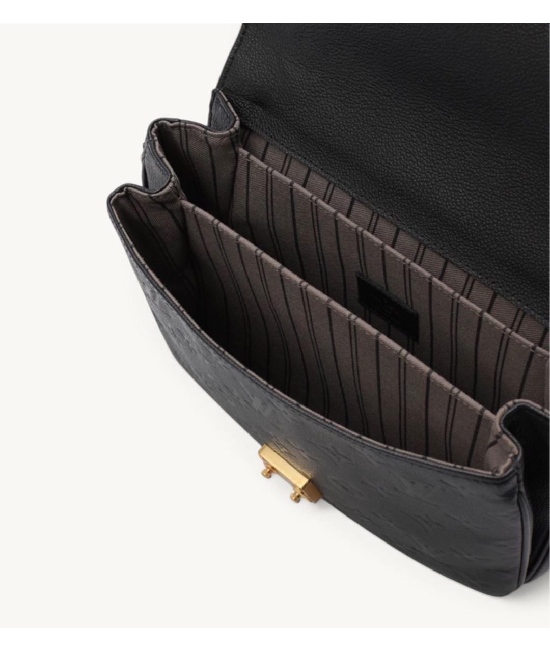 LOUIS VUITTON Черная кожаная сумка через плечо, фото 4