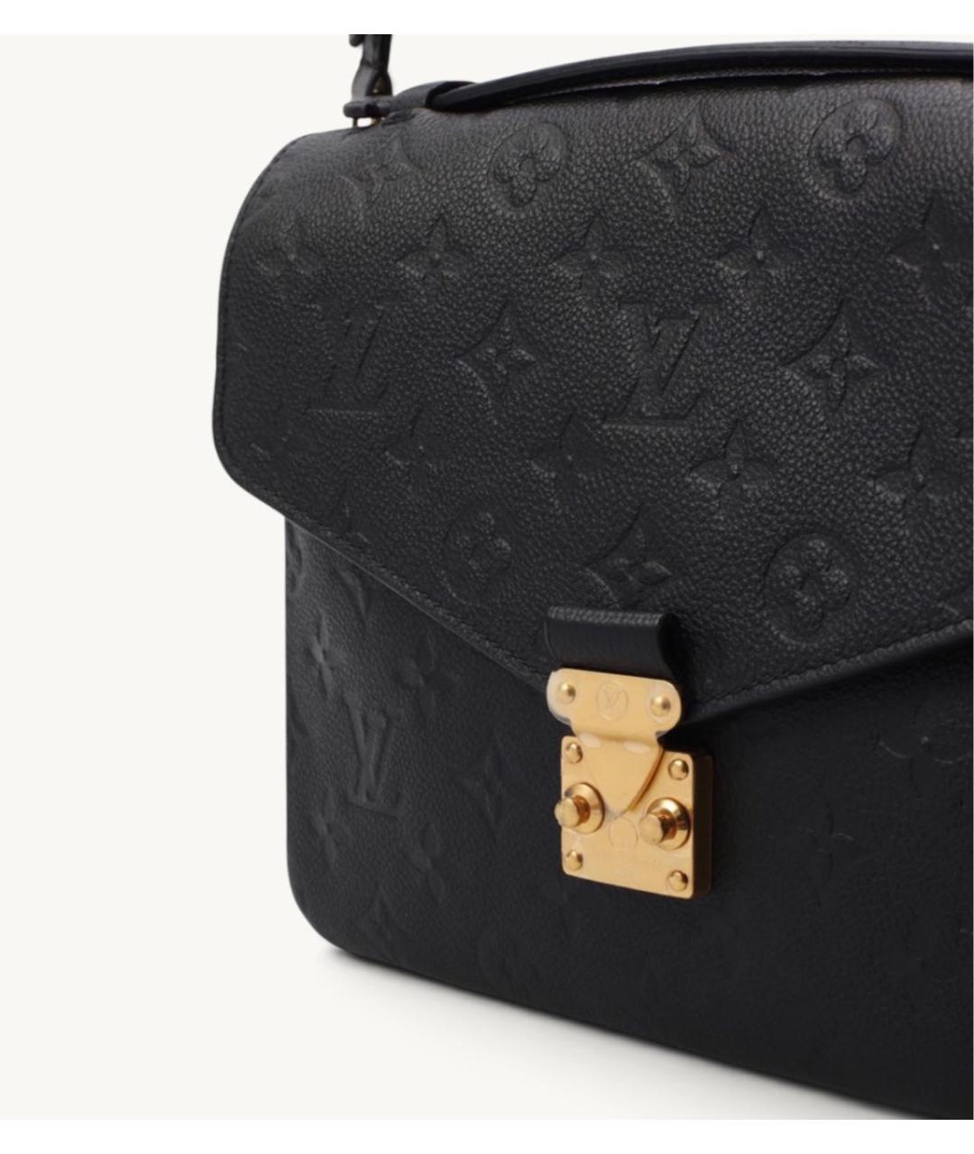 LOUIS VUITTON Черная кожаная сумка через плечо, фото 2