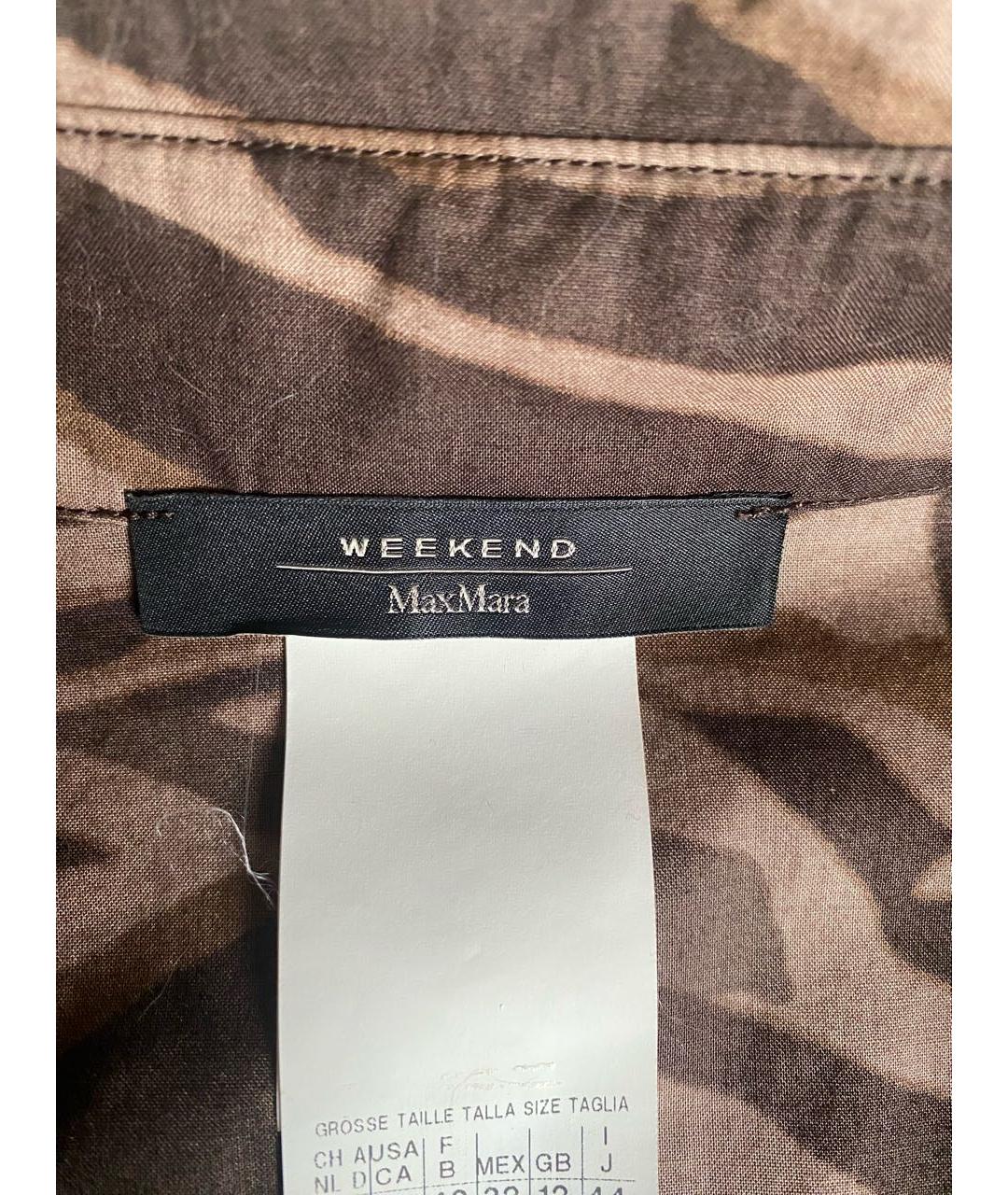 MAX MARA Коричневое хлопковое повседневное платье, фото 3