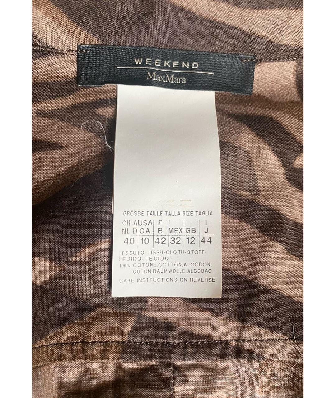 MAX MARA Коричневое хлопковое повседневное платье, фото 5